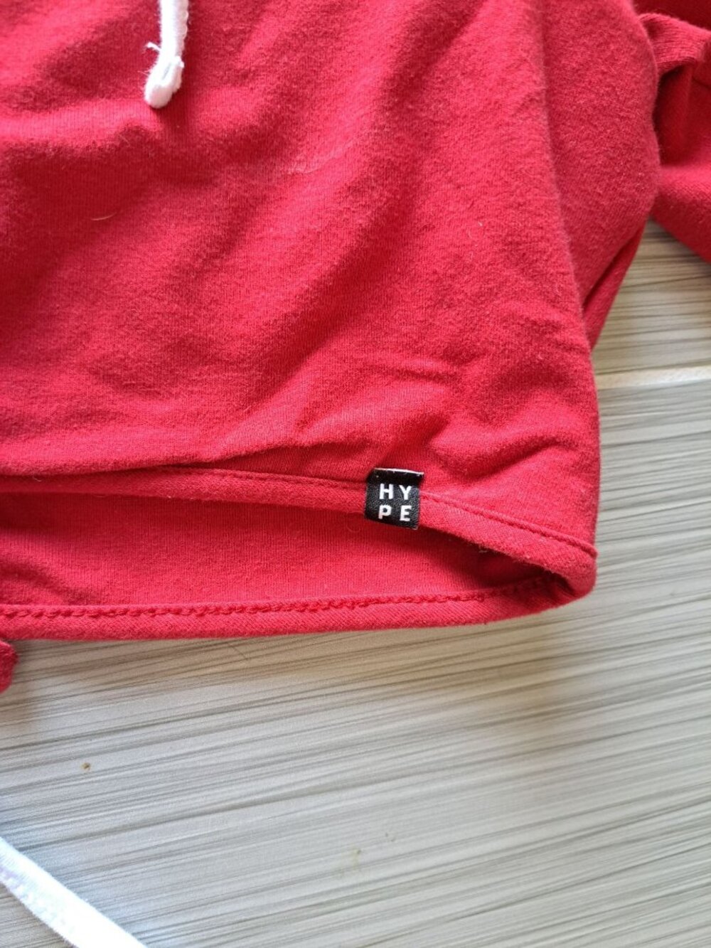 NEW IU Half-Red Half-White Crop Top XL Hype And Vice Front Tie Hoosiers College - Picture 5 of 8